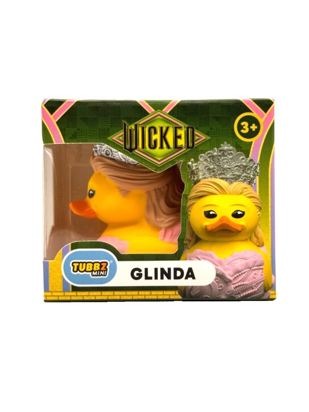 TUBBZ Mini Glinda Upland Wicked Rubber Duck Figure New Collectible PVC Pink Gown